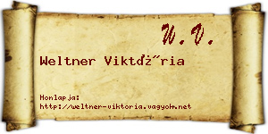 Weltner Viktória névjegykártya